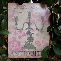 Emaljeskilt "Antiquit�s"